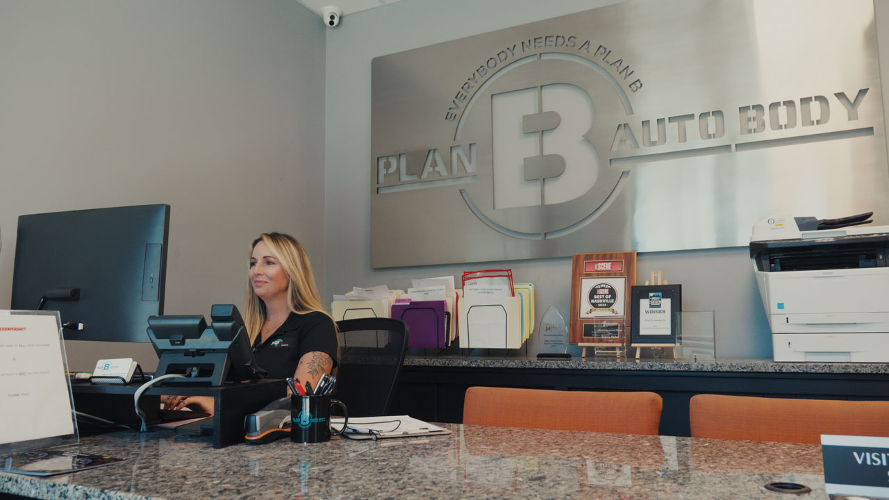 front desk silver logo Plan B scheduler