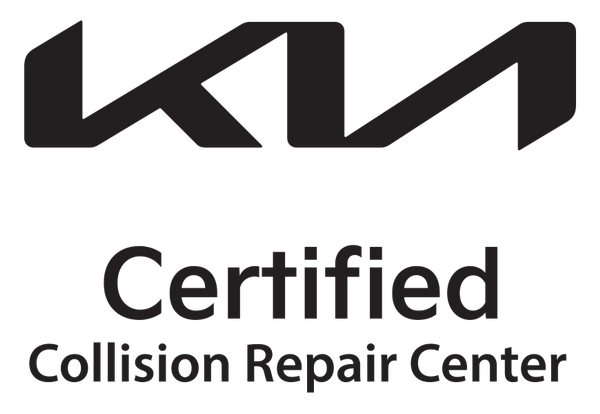 Kia Certified Collision Repair Center logo in black