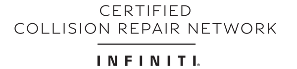 Certified Collision Repair Network" above a horizontal line and the Infiniti brand name.