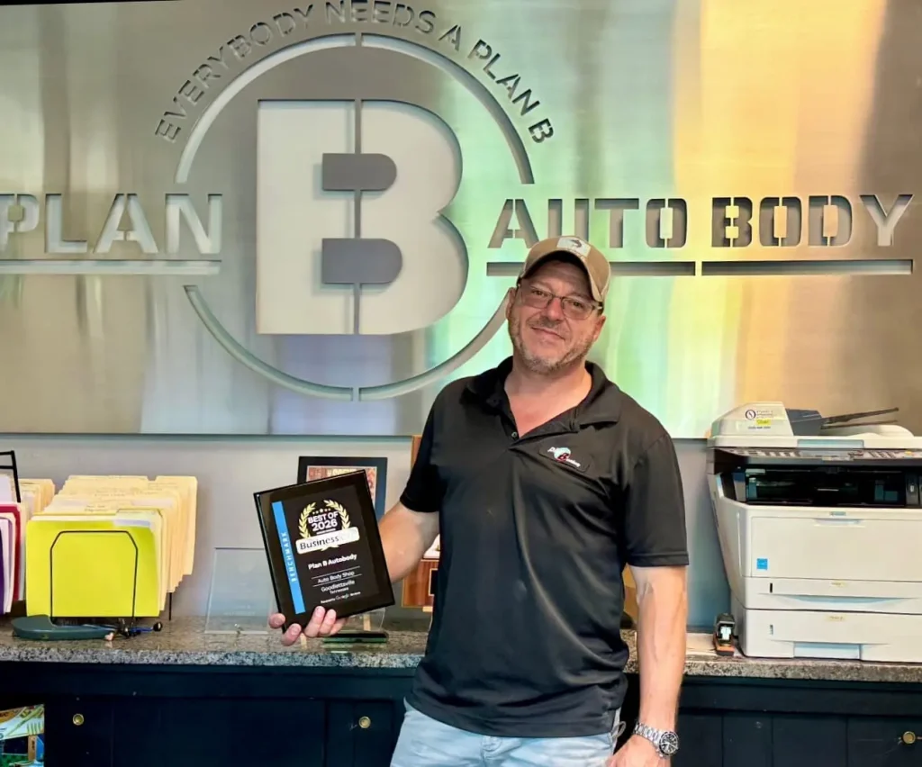 Steve owner at Nashville collision shop Plan B